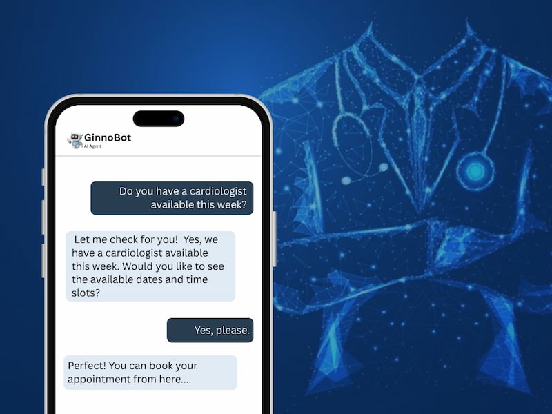 Healthcare business using Ginnobot AI assistant