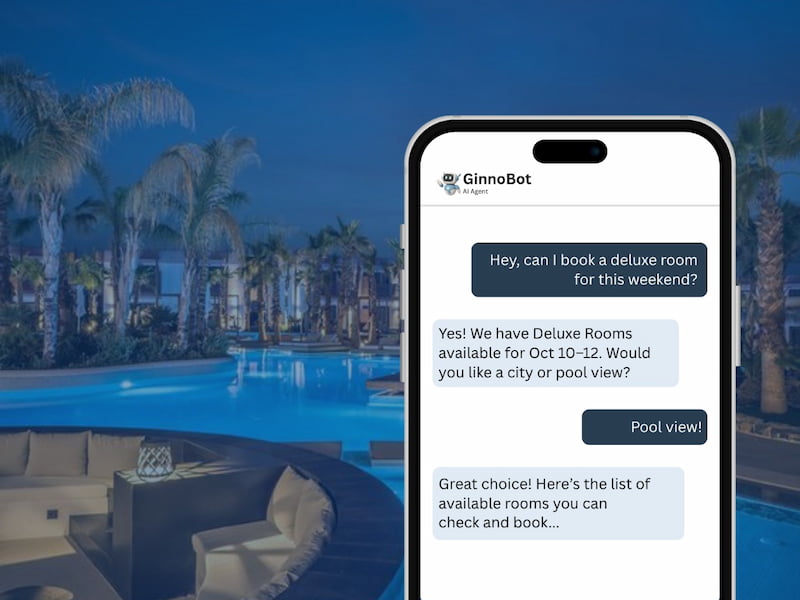 Travel business using Ginnobot AI assistant